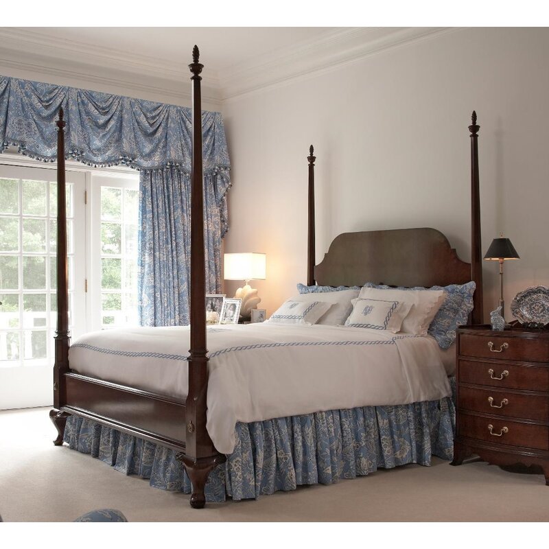 Fine Furniture Design American Cherry Pencil Four Poster Bed | Perigold